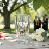 Elegantes Script Multi Foto Abschluss Graduate Glas