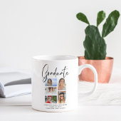 Elegantes Script Multi Foto Abschluss Graduate Kaffeetasse