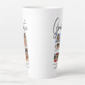 Elegantes Script Multi Foto Abschluss Graduate Milchtasse (Vorderseite)