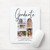 Elegantes Script Multi Foto Abschluss Graduate Mousepad (Mit Mouse)
