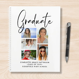 Elegantes Script Multi Foto Abschluss Graduate Planer