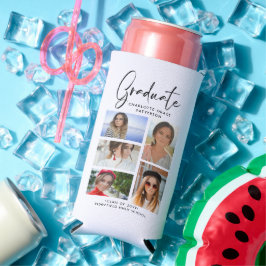 Elegantes Script Multi Foto Abschluss Graduate Selters Dosenkühler