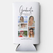 Elegantes Script Multi Foto Abschluss Graduate Selters Dosenkühler (Vorderseite)