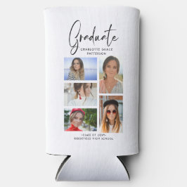 Elegantes Script Multi Foto Abschluss Graduate Selters Dosenkühler