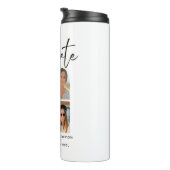 Elegantes Script Multi Foto Abschluss Graduate Thermosbecher (Nach rechts gedreht)