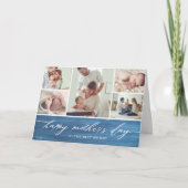 Elegantes Script Muttertagsfoto Collage Karte (Vorderseite)