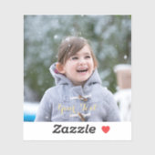 Elegantes Script Name Foto DIY Custom Cut Vinyl Aufkleber (Blatt)