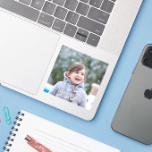 Elegantes Script Name Foto DIY Custom Cut Vinyl Aufkleber (Laptop mit iPhone)