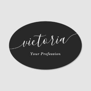 Elegantes Script Namensschild Logo schwarz oder in