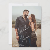 Elegantes Script Names-Foto Save the Date (Vorderseite)