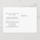 Elegantes Script Neues Zuhause-Foto, das wir versc Ankündigungspostkarte (Rückseite)