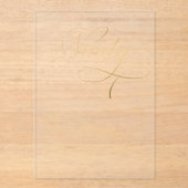 Elegantes Script neunziges Black Gold 90. Geburtst Acryleinladungen (Vorderseite)