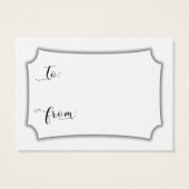 Elegantes Script No Wrap Brautparty Geschenkkarte (Rückseite)