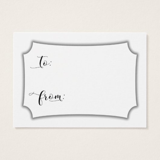 Elegantes Script No Wrap Brautparty Geschenkkarte (Rückseite)