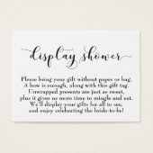 Elegantes Script No Wrap Brautparty Geschenkkarte (Vorderseite)