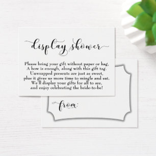 Elegantes Script No Wrap Brautparty Geschenkkarte