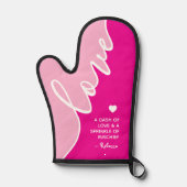 Elegantes Script Oma Liebe Spaß Sprichwort Ofenhandschuh (Vorderseite)