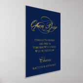 Elegantes Script "Open Bar" Real Foil Wedding Sign Foliendrucke (Ablage )