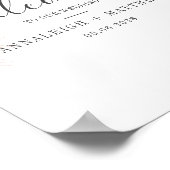 Elegantes Script Pampas Grass Terracotta Wedding Poster (Ecke)