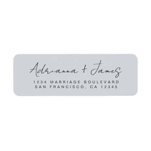 Elegantes Script Pastel Blue Wedding (Vorne)