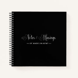 Elegantes Script Personalisiert Notes & Musings Bl Notizblock