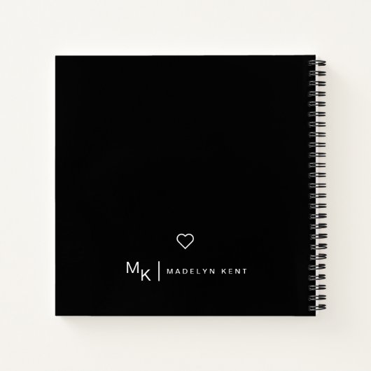 Elegantes Script Personalisiert Notes & Musings Bl Notizblock (Rückseite)