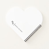 Elegantes Script Personalisiert Notes & Musings He Notizblock (Rückseite)