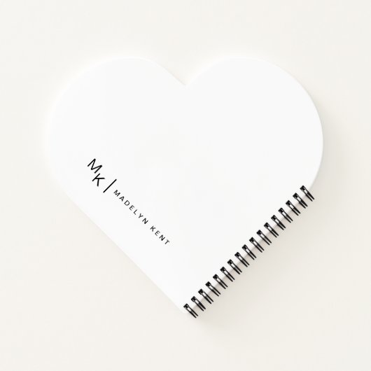 Elegantes Script Personalisiert Notes & Musings He Notizblock (Rückseite)