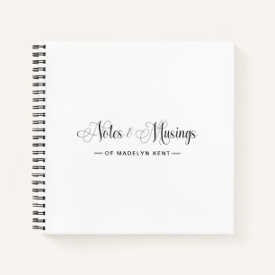 Elegantes Script Personalisiert Notes & Musings Notizblock