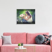 Elegantes Script Personalisiert Wedding Canvas Pri Leinwanddruck (Insitu (Wohnzimmer))