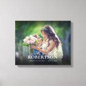 Elegantes Script Personalisiert Wedding Canvas Pri Leinwanddruck (Vorderseite)