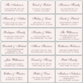 Elegantes Script Pink Wedding Guest Address Labels (Vorderseite)