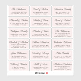 Elegantes Script Pink Wedding Guest Address Labels