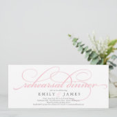 Elegantes Script Probe Dinner Einladung (Stehend Vorderseite)