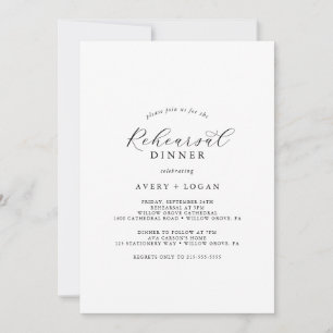 Elegantes Script Probe Dinner Einladung