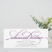 Elegantes Script Probe Dinner Einladung (Stehend Vorderseite)