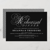 Elegantes Script-Probe-Dinner Einladung (Vorne/Hinten)