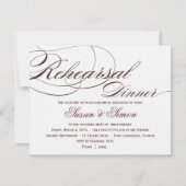 Elegantes Script Probe Dinner Einladung 4F1819 (Vorderseite)