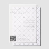Elegantes Script QR Code Moderne schicke Hochzeit Pergament Einladungen (Versetzt (Einladung))