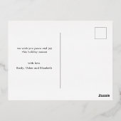 Elegantes Script Real Foil Foto Folie Einladungspostkarte (Rückseite)