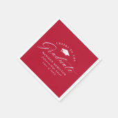 Elegantes Script Red Cheers to the Graduate Serviette (Ecke)