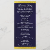 Elegantes Script & Ribbon - Hochzeit von Navy Blue Programm (Rückseite)