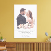 Elegantes Script riesige Hochzeit Foto & Custom Vo Leinwanddruck (Insitu (Wohnzimmer))