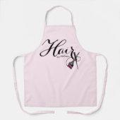 Elegantes Script Rosa Haar von Ihrer Schürze (Vorderseite)