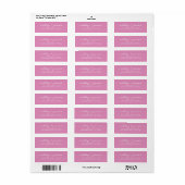 Elegantes Script Rosa Rücksendeadresse-Label (Vorne)