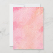 Elegantes Script Rosa Wasserfarbe | Girl Baby Dusc Einladung (Rückseite)