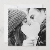 Elegantes Script Rose Gold Glitzer Wedding Foto Einladung (Rückseite)