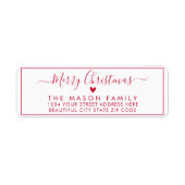 Elegantes Script-Rückgabeadresse-Label (Vorne)