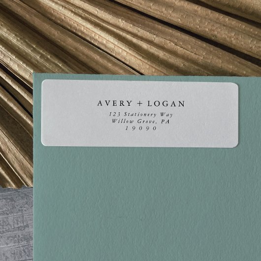 Elegantes Script-Rückgabeadresse-Label