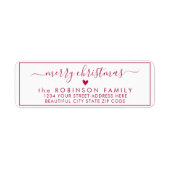 Elegantes Script-Rückgabeadresse-Label (Vorne)